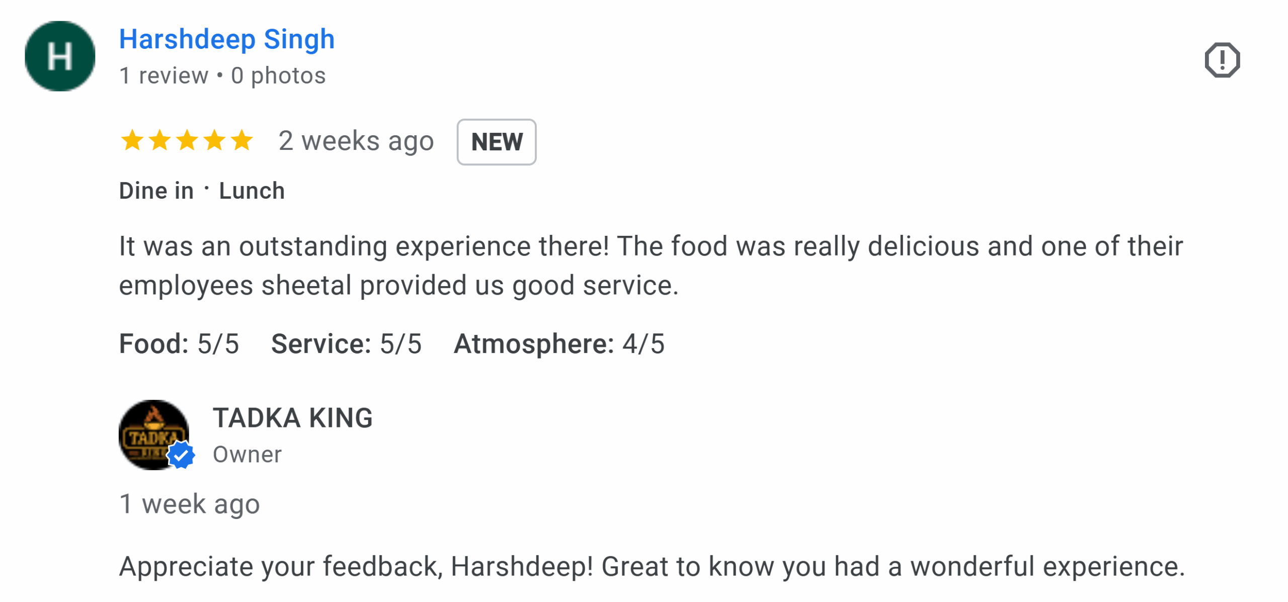Customer Harshdeep review