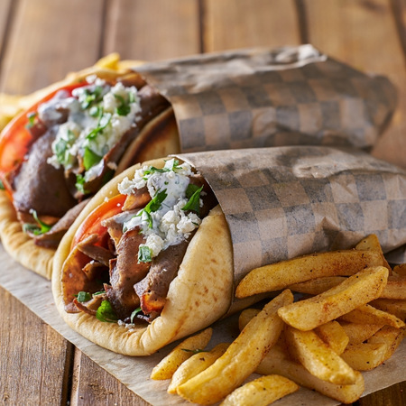 Chicken Kebab Wrap Combo (with Pop & Fries